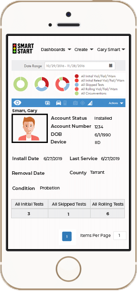 graphical user interface for the Smart Start state authority application, SmartWeb™
